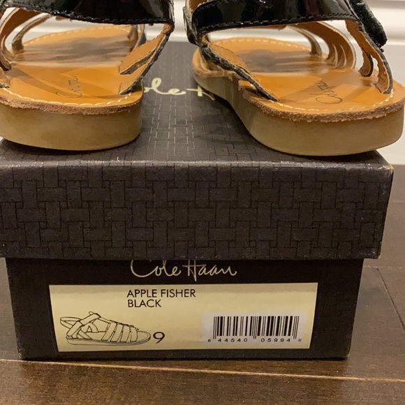 Cole Haan black apple fisher sandal toddler sz 9 - Picture 6 of 7